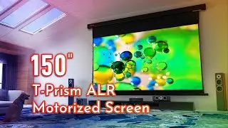SCREENPRO Ceiling Mounted UST | Ambient Light Rejecting | Motorized Projector Laser TV Screen - AJ