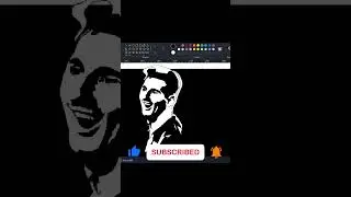 messi stencil drawing || #drawing #football #lionelmessi #mspaint #drawingtutorial