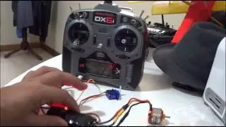 Bindando DX6I ao Receptor Orange 6 Canais 2.4ghz Dsm2 e configurando elevon