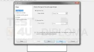 Create a new document using the Fax wizard.