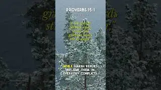 Proverbs 15:1 A Soft Answer Turns Away Wrath