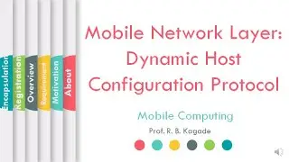 What is Mobile Network Layer | DHCP | Mobile Computing | ProfRBKagade | L09 | LLAGT #LLAGT