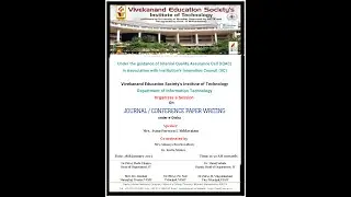 Journal / Conference Paper Writing | e-Disha 2022-23