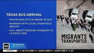 Tenth bus carrying migrants arrives in Los Angeles from Texas since June