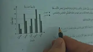 74 - خامس كتاب التمارين التمثيل بالأعمدة المزدوجة الفصل الاول ابو ورد رياضيات كولينز احمد المساعيد 