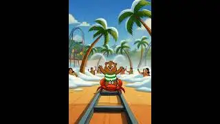 bittu rode the Nickelodeon roller-coaster