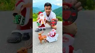 Remote Control 2 Ta Santa Claus Sleigh and Reindeer Gift 🎁 Unboxing