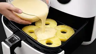 Ananas in den Airfryer&hellip; nur gie&szlig;en! Airfryer Kuchen (Ohne Ofen)!