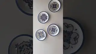 Ceramic looking wall plates ❣️💫 #diy #art #craft #walldecor #ceramic #viral #shorts