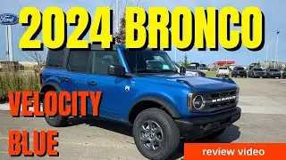 2024 Bronco Big Bend (Velocity Blue) | 2.3L EcoBoost + 10-Speed | Interior & Tech