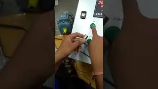 testing work.. demo length counter interlocking with drive... control panel box testing...