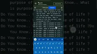 Java program to print a Do You Know..? What is purpose of life ??