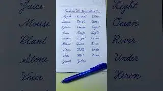 Cursive writing a to z | 5 Letter Words | Cursive writing abcd | Cursive letter |Cursive handwriting