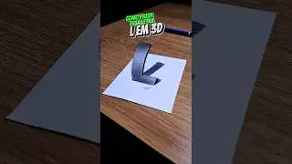 Como fazer a letra L em 3D #shorts
