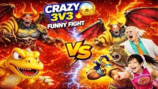 CRAZY 3v3 GAMEPLAY 😱🔥| SABSE ZYADA FUNNY GAMEPLAY 😱 | ITNA FUNNY FIGHT PEHLE KABHI NAHI DEKHA 🤣🔥|