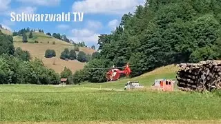 🚨🚁 RTH Rega 2 HB-ZQG startet in Zell-Atzenbach nach medizinischem Notfalleinsatz [24.07.2022]