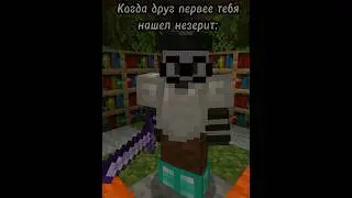 КОГДА ДРУГ ПЕРВЕЕ ТЕБЯ НАШЕЛ НЕЗЕРИТ: #minecraft #майнкрафт #незерит #майнкрафтсмех #майнкрафтпе
