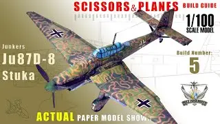 Модель самолета и ножниц JUNKERS Ju 87D-8