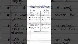 Difference between LCD and LED #computer #education #lcd #led #computermentor #exam