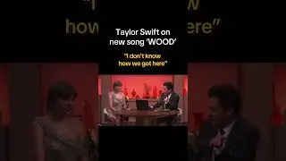 #TaylorSwift addresses song #Wood that&rsquo;s about fiance #TravisKelce on the #tonightshow with #fallon