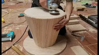 Surprising Woodworking Process Creating a Mushroom-Shaped Chair