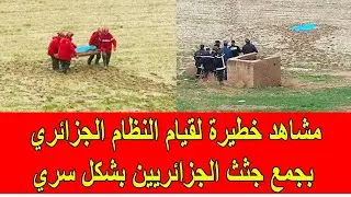 مشاهد خطيرة لقيام النظام الجزائري بجمع جثث الجزائريين ضحايا الفيضانات بشكل سري
