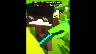POV: Zombie Picked the Wrong Target 💀#minecraft #minecraftmemes #pov #funny #meme #viral #shorts