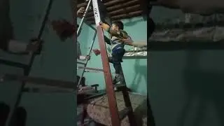 two year kids climb on the stair