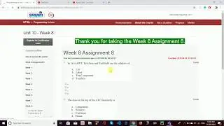 NPTEL Programming In Java Week 8 Assignment Solution Quiz