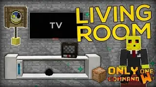 Living Room Furnitures with only one command block. | TV, Cushions, Pendulum Clocks!