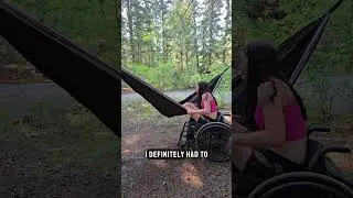 #paraplegic #wheelchair #disabled #chronicillness #hammock #camping