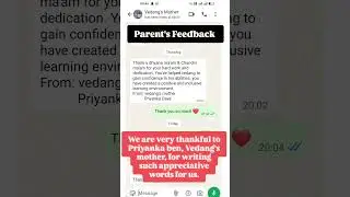 Parent's Feedback #parents #feedback #feedshorts #trending #trendingshorts #ahmedabad #viralshorts