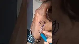 simple rose tattoo #tattooart #rose # tribaltattoo #penart #shorts #art #videos