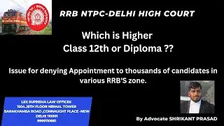 RRB NTPC-12TH CLASS CERTIFICATE VS ENGINEERING DIPLOMA CERTIFCATES