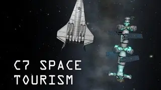 SSTO flies to Space Hotel - C7 Areospace 3 - KSP
