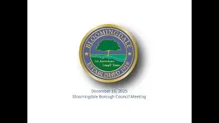 Bloomingdale Borough Council Meeting - December 16, 2025