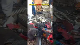 Live Motorcycle hit with fastest non stop train near Gujranwala #live #motorcycle #train #gujranwala