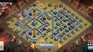 how to 3 star th13 base #33 | th13 3 star attack strategy | Split base | Yeti Witch | coc sundar
