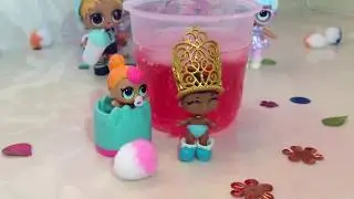 LOL Surprise Lil Sisters Series 2 Lil Miss Baby - Lil Neon QT color changing pink water Pool