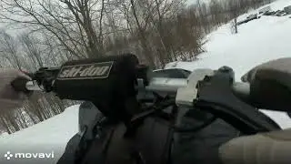 Snowmobiling: Wheelkate Hill in South Range, MI.
