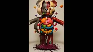 IMAX Toy Explosion Experiment: Bearbrick &ldquo;Ketchup-Serum&rdquo; Art Breakdown #horrorart