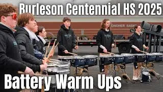 Burleson Centennial HS Drumline 2025 Warm Ups