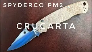 Spyderco PM2 in Micarta and CRUWEAR #crucarta #pm2carta