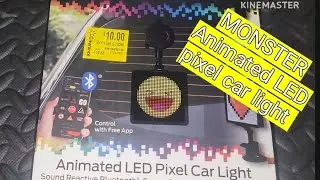MONSTER ANIMATED LED pixel car light  unboxing and review 
