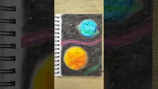 Planet galaxy painting #painting #planet #galaxy #oilpastel #art #artwork #artist