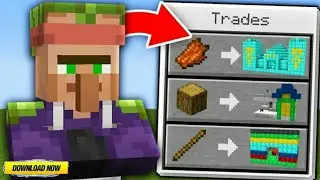 Minecraft but villager trade op structure For MCPE | Villager trade op items | in hindi | 2021