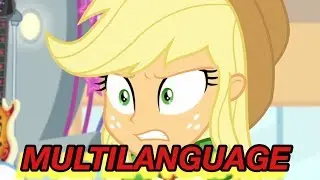 (MULTILANGUAGES) AppleJack Screams At Rarity-Equestria Girls Roller Coaster Of Friendship