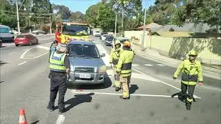 Car Smash. Happy Valley. South Australia.