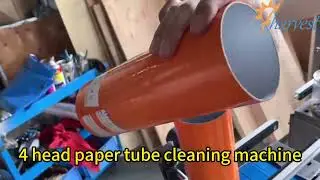 Fully automatic 4 head food paper tube cleaner equipment, Auto biscuit  paper can cleaning machine