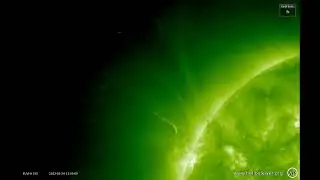 Solar plasma eruption from behind the northeast limb, directed away from Earth - 24/5/22